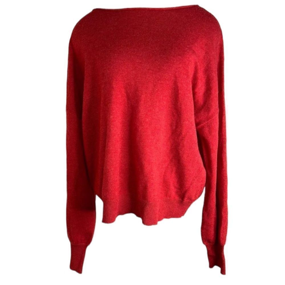 360 Cashmere‎ Red Wool & Cashmere Blend Sweater Women’s Large Modern Luxe Casual